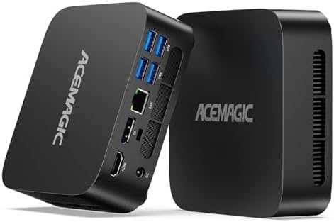 ACEMAGIC K1 Mini PC AMD Ryzen 4300U  Up to 3 7Ghz   16GB DDR4 512GB SSD  Mini Computer with Radeon Graphics  4K Triple Display USB C 28W Performance  Ethernet VESA  WiFi/BT  Business & Home Office