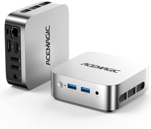 ACEMAGIC K1 Mini PC AMD Ryzen 4300U  Up to 3 7Ghz   16GB DDR4 512GB SSD  Mini Computer with Radeon Graphics  4K Triple Display USB C 28W Performance  Ethernet VESA  WiFi/BT  Business & Home Office