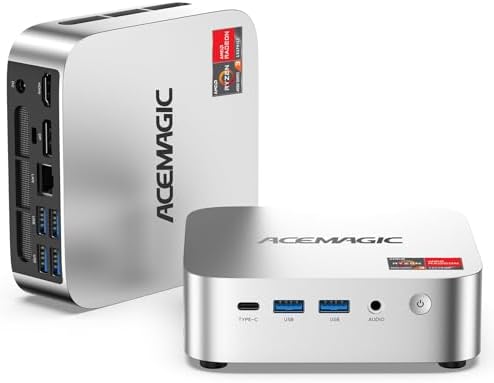 ACEMAGIC K1 Mini PC AMD Ryzen 4300U  Up to 3 7Ghz   16GB DDR4 512GB SSD  Mini Computer with Radeon Graphics  4K Triple Display USB C 28W Performance  Ethernet VESA  WiFi/BT  Business & Home Office