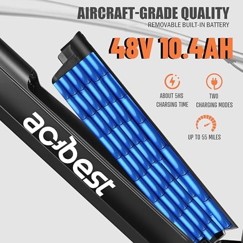 ACTBEST Core Electric Bike for Adults   Peak 1200W Brushless Motor Mountain Ebike 500Wh Removable Built in Battery Up to 55 Miles  27 5X2 1 Tire Step Over Bicycle  Commute E Bikes with 7 Speed