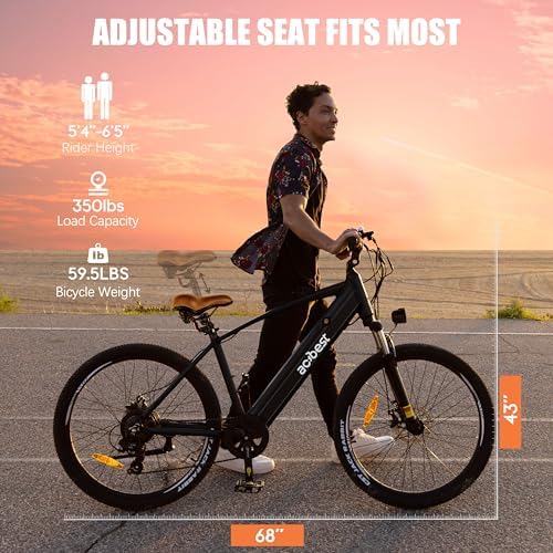 ACTBEST Core Electric Bike for Adults   Peak 1200W Brushless Motor Mountain Ebike 500Wh Removable Built in Battery Up to 55 Miles  27 5X2 1 Tire Step Over Bicycle  Commute E Bikes with 7 Speed