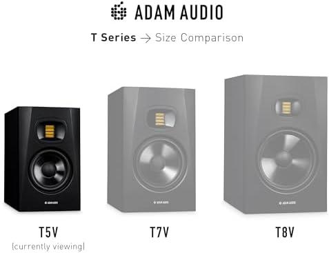 ADAM Audio T5V Studio Monitor Pair and T10S Powered Studio Subwoofer 2 1 Bundle