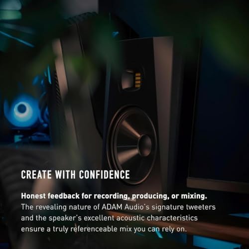 ADAM Audio T7V Studio Monitor for recording  mixing and mastering  Studio Quality Sound  Single 