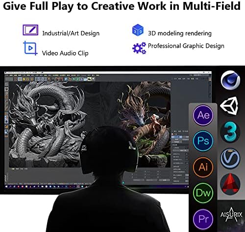 AISURIX RX 580 Graphics Card  2048SP  Real 8GB  GDDR5  256 Bit  Pc Gaming Video Card  2XDP  HDMI  PCI Express 3 0 with Freeze Fan Stop for Desktop Computer Gaming Gpu