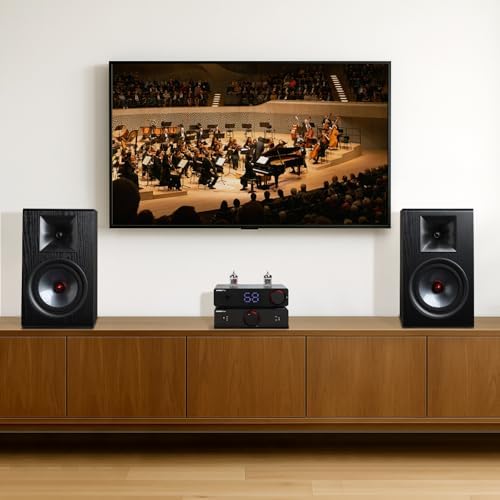 AIYIMA P600 6 5 Bookshelf Speakers for Desktop  6  Tilted Design & Carbon Fiber Woofer & Horn Silk Tweeter  30Hz 20kHz 2 Way Passive Speaker for Home Audio Stereo Speakers  Pair 