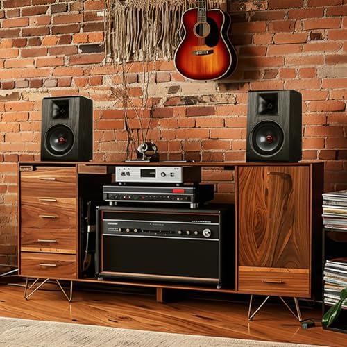 AIYIMA P600 6 5 Bookshelf Speakers for Desktop  6  Tilted Design & Carbon Fiber Woofer & Horn Silk Tweeter  30Hz 20kHz 2 Way Passive Speaker for Home Audio Stereo Speakers  Pair