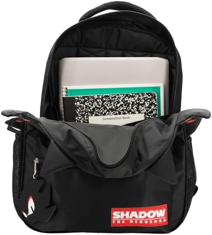 AI ACCESSORY INNOVATIONS Sonic The Hedgehog Backpack for Boys & Girls  Shadow 16 Inch Schoolbag with 3D Features  Durable School Bag for Kids