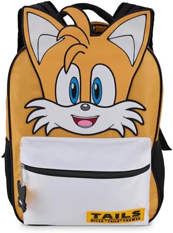 AI ACCESSORY INNOVATIONS Sonic The Hedgehog Backpack for Boys & Girls  Shadow 16 Inch Schoolbag with 3D Features  Durable School Bag for Kids