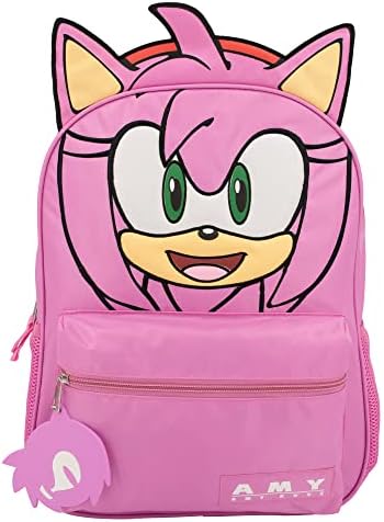 AI ACCESSORY INNOVATIONS Sonic The Hedgehog Backpack for Boys & Girls  Shadow 16 Inch Schoolbag with 3D Features  Durable School Bag for Kids
