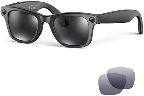 AI Smart Glasses for Men Women 8MP 2K HD Camera Glasses AI Voice Control AI Photo Recognition Real Time Translation Smart Sunglasses with Bluetooth Call IP67 Waterproof for Driving Outdoor  2 Lenses 