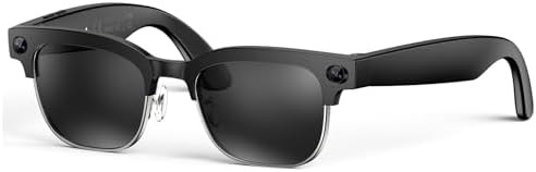 AI Smart Glasses for Men Women 8MP 2K HD Camera Glasses AI Voice Control AI Photo Recognition Real Time Translation Smart Sunglasses with Bluetooth Call IP67 Waterproof for Driving Outdoor  2 Lenses 