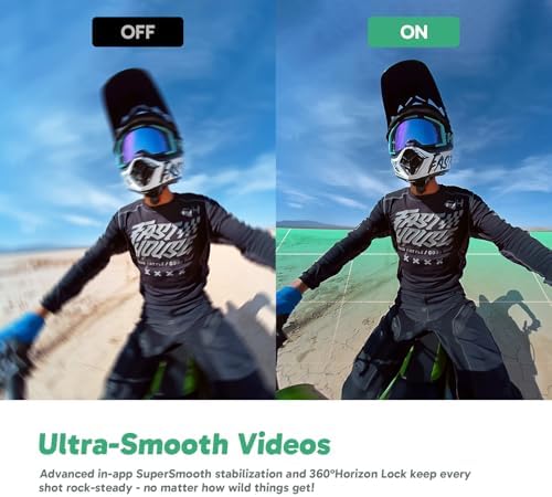 AKASO 360 Weatherproof 360  Action Camera   5 7K 360 Video with 1/2 48MP Sensors  72MP 360 Photo  360 SuperSmooth  2 29 Touchscreen  Invisible Selfie Stick Effect  360  Horizon Lock  AI Tracking