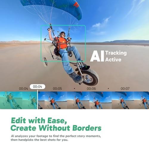 AKASO 360 Weatherproof 360  Action Camera   5 7K 360 Video with 1/2 48MP Sensors  72MP 360 Photo  360 SuperSmooth  2 29 Touchscreen  Invisible Selfie Stick Effect  360  Horizon Lock  AI Tracking
