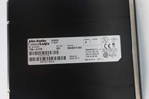 ALLEN BRADLEY 1756 A17 CONTROLLOGIX 17 SLOT CHASSIS SER B RACK D534453