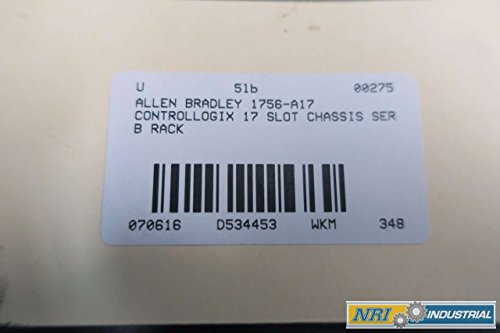 ALLEN BRADLEY 1756 A17 CONTROLLOGIX 17 SLOT CHASSIS SER B RACK D534453
