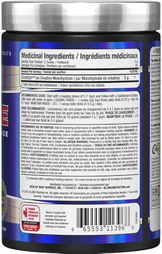ALLMAX Nutrition   Creatine Monohydrate  Micronized Creatine Powder for Strength and Muscle Recovery  Gluten Free & Fast Absorbing 400g
