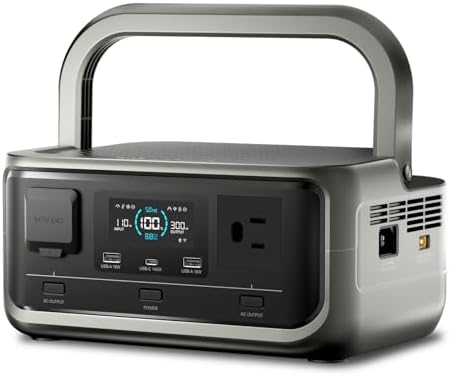 ALLPOWERS VOLIX P300 Portable Power Station  256Wh LiFePO4 Battery  300W Solar Generator 600W peak   <20ms UPS  MPPT 110W Max  AC Fast Charge  100W USB C Output for Home Backup  Office  RV  Camping