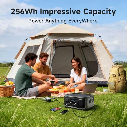 ALLPOWERS VOLIX P300 Portable Power Station  256Wh LiFePO4 Battery  300W Solar Generator 600W peak   <20ms UPS  MPPT 110W Max  AC Fast Charge  100W USB C Output for Home Backup  Office  RV  Camping