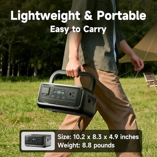 ALLPOWERS VOLIX P300 Portable Power Station  256Wh LiFePO4 Battery  300W Solar Generator 600W peak   <20ms UPS  MPPT 110W Max  AC Fast Charge  100W USB C Output for Home Backup  Office  RV  Camping