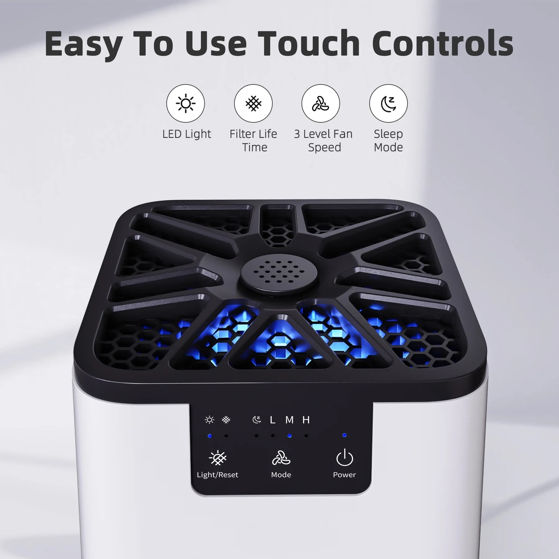 ALROCKET Air Purifier  with HEPA Filter for Home  Remove 99 9  Smoke Dust Allergies for 300 SQ ft