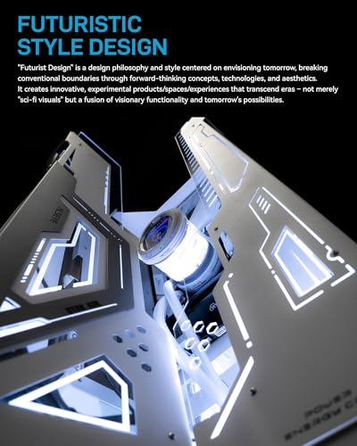 ALSEYE StarArk Full Tower Gaming PC Case with 9 16 LCD Screen  E ATX Compatibility  4xHDD/4xSSD Bays  360mm Radiator Support & Tempered Glass