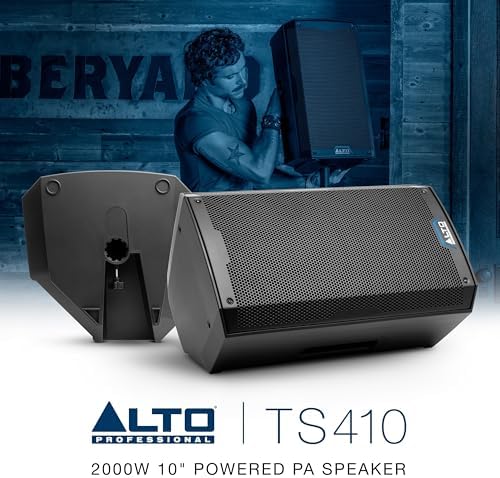 ALTO TS410 2000W 10 Powered PA Speaker with 3 Channel Mixer  Bluetooth Streaming  Wireless Loudspeaker Linking  DSP App
