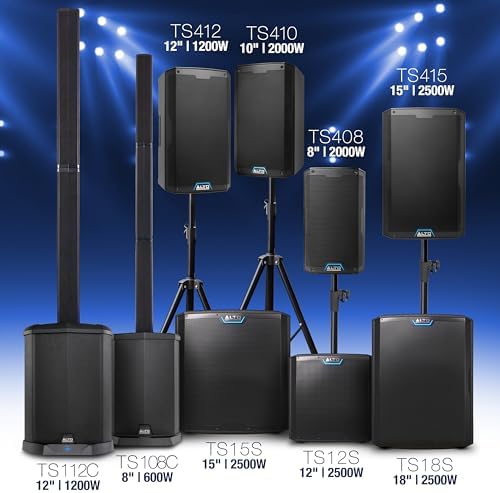 ALTO TS410 2000W 10 Powered PA Speaker with 3 Channel Mixer  Bluetooth Streaming  Wireless Loudspeaker Linking  DSP App