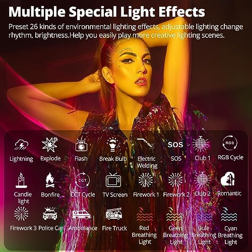 AMBITFUL A2Pro Full Color Tube Light  2500K 8500K CRI 95 TLCI 97 Video Light  RGB CCT HSI Mode  22 FX Light Effect  APP Control Support  Magnet Design  A2 Pro 2PCS with Grid 