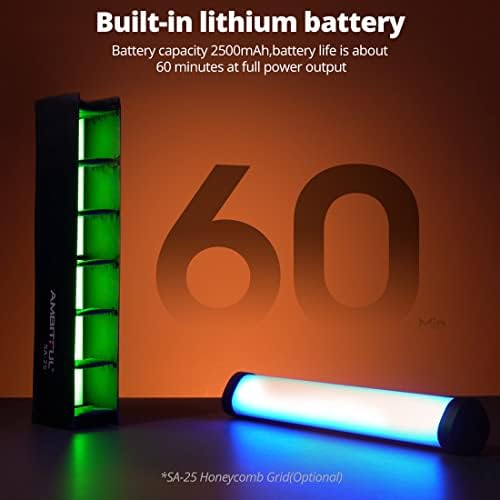 AMBITFUL A2 RGB LED Light Wand  Full Color Magnetic Video Light Stick Handheld Tube Light with 29 Effects  2500 8500K  2500mAh  CRI 95  for Photography  YouTube  TikTok  A2 