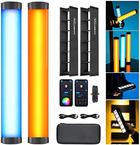 AMBITFUL A2 RGB LED Light Wand  Full Color Magnetic Video Light Stick Handheld Tube Light with 29 Effects  2500 8500K  2500mAh  CRI 95  for Photography  YouTube  TikTok  A2 