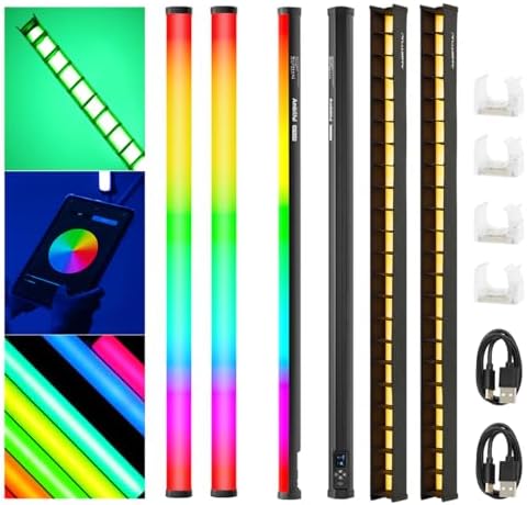 AMBITFUL Handheld Light Stick  30W RGB LED Video Light Stick 2500K 8500K Adjustable 3300mAh Rechargeable Tube Light High CRI 95 /TLCI 97 for Photography  TikTok  YouTube  Vlogging  Studio Lighting