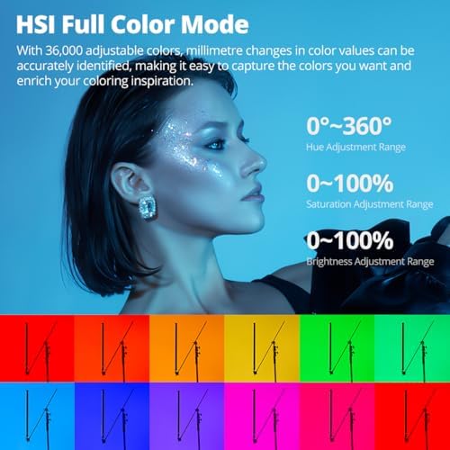 AMBITFUL Handheld Light Stick  30W RGB LED Video Light Stick 2500K 8500K Adjustable 3300mAh Rechargeable Tube Light High CRI 95 /TLCI 97 for Photography  TikTok  YouTube  Vlogging  Studio Lighting