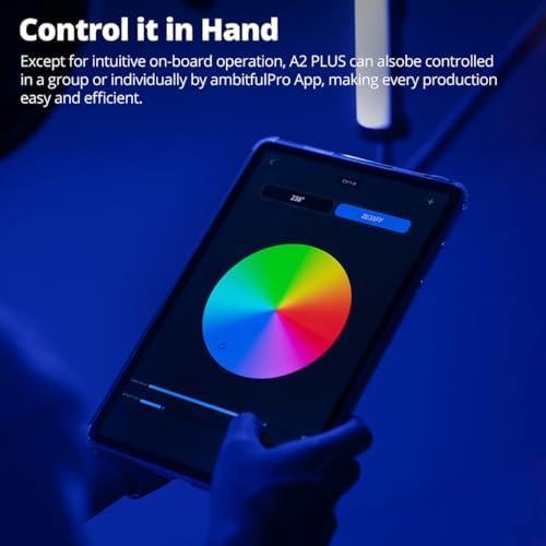 AMBITFUL Handheld Light Stick  30W RGB LED Video Light Stick 2500K 8500K Adjustable 3300mAh Rechargeable Tube Light High CRI 95 /TLCI 97 for Photography  TikTok  YouTube  Vlogging  Studio Lighting