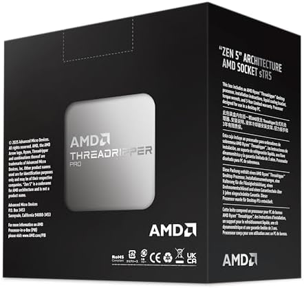 AMD 100 100000723WOF Ryzen Threadripper PRO 9975WX Processor   32 Core   4 0 GHz   Socket sTR5 350 W