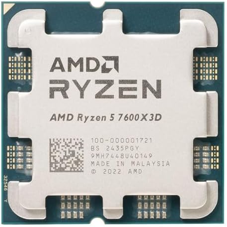 AMD RYZEN 5 7600X3D Raphael AM5 4 1GHZ 6 CORE Boxed Processor   HEATSINK NOT Included