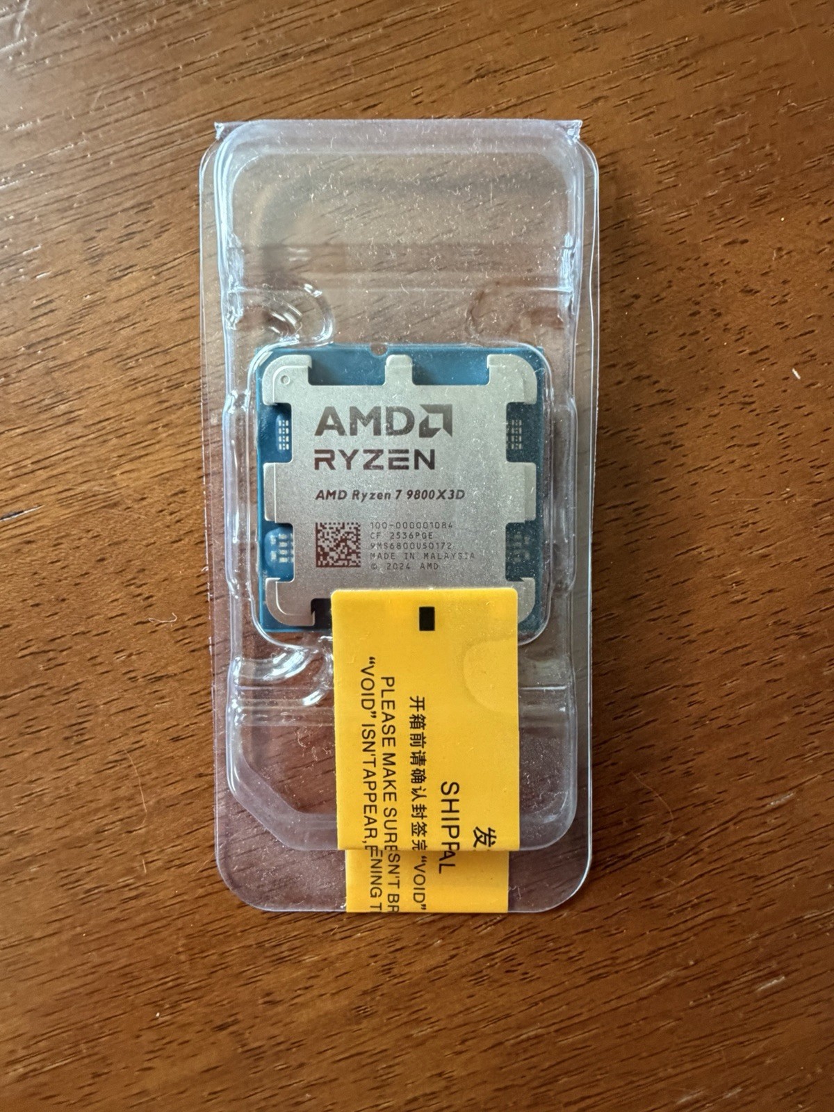 AMD RYZEN 7 9800X3D 8 Core  16 Thread Desktop Processor