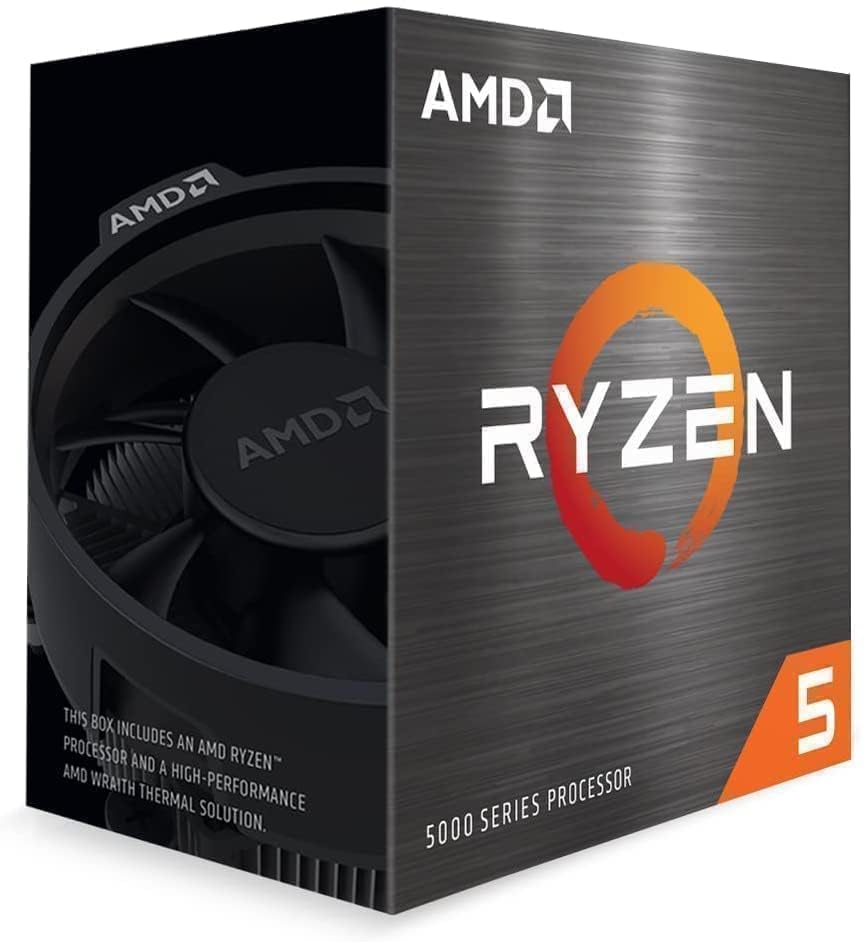 AMD Ryzen 5 5500 Procesador de escritorio desbloqueado de 6 núcleos y 12 hilos con enfriador Wraith Stealth