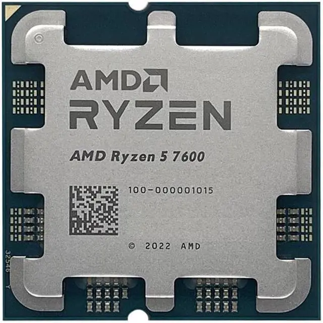 AMD Ryzen 5 7600   Ryzen 5 7000 Series Zen 4 6 Core 3 8 GHz   Socket AM5 65W   AMD Radeon Graphics Processor   100 100001015