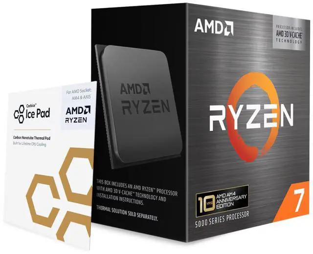 AMD Ryzen 7 5800X3D 10th Anniversary Edition   Ryzen 7 5000 Series Vermeer  Zen 3  8 Core 3 4 GHz Socket AM4 105W Desktop CPU Processor   100 100000651POF