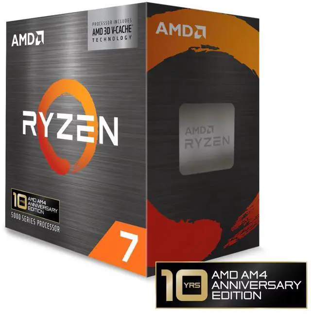 AMD Ryzen 7 5800X3D 10th Anniversary Edition   Ryzen 7 5000 Series Vermeer  Zen 3  8 Core 3 4 GHz Socket AM4 105W Desktop CPU Processor   100 100000651POF