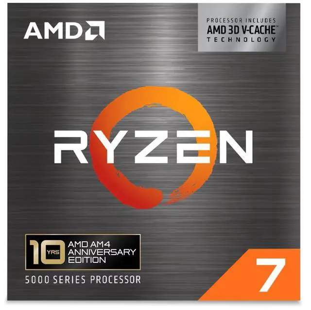 AMD Ryzen 7 5800X3D 10th Anniversary Edition   Ryzen 7 5000 Series Vermeer  Zen 3  8 Core 3 4 GHz Socket AM4 105W Desktop CPU Processor   100 100000651POF