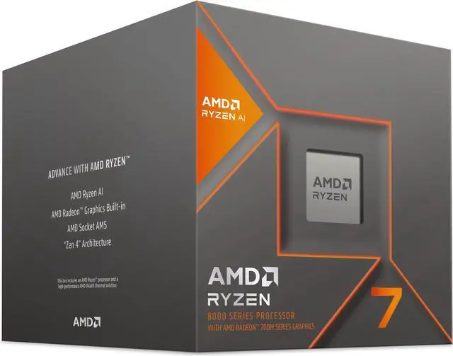 AMD Ryzen 7 8700G   Ryzen 7 8000 G Series 8 Core 4 2 GHz Socket AM5 65W AMD Radeon 780M Desktop CPU Processor   100 100001236BOX