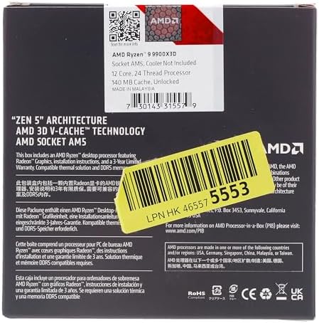 AMD Ryzen 9 9900X3D 12 Core Processor