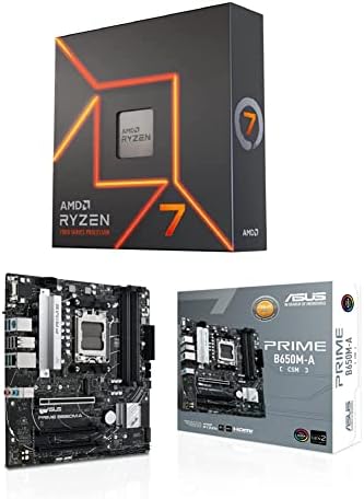 AMD Ryzen  7 7700X 8 Core  16 Thread Unlocked Desktop Processor ASUS TUF Gaming B650 PLUS WiFi Socket AM5 LGA 1718 Ryzen 7000 ATX Gaming Motherboard 14Power Stages  PCIe  5 0 M 2 Support DDR5 Memory 