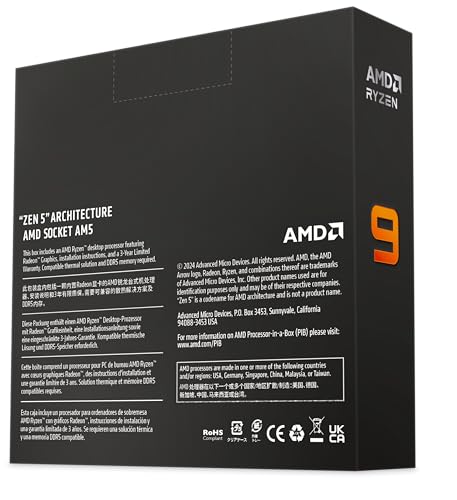 AMD Ryzen  9 9950X 16 Core  32 Thread Unlocked Desktop Processor