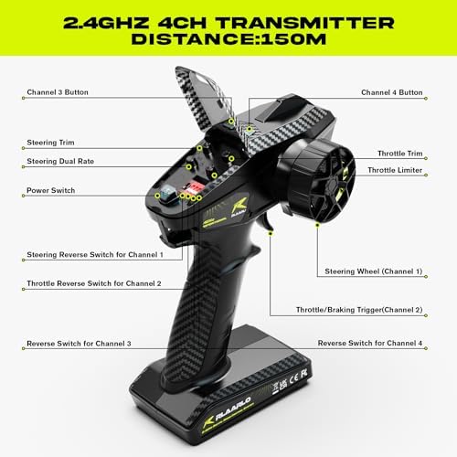 AMORIL 1/10 RTR Brushless Fast RC Cars for Adults Max 50mph Hobby Electric Off Road Monster Truck Waterproof High Speed RC Car 4WD Remote Control Car with 3S Lipo Green
