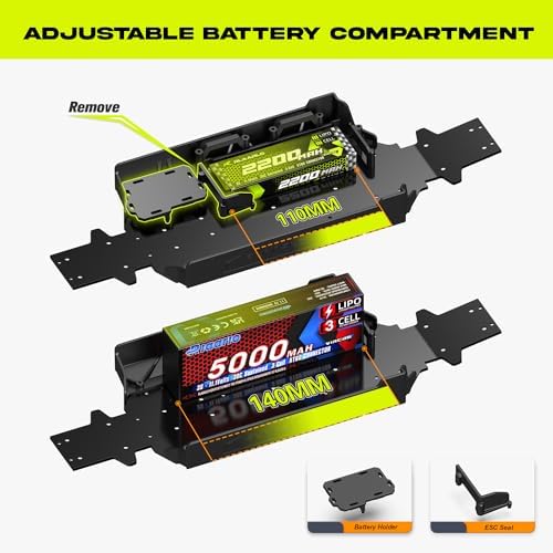 AMORIL 1/10 RTR Brushless Fast RC Cars for Adults Max 50mph Hobby Electric Off Road Monster Truck Waterproof High Speed RC Car 4WD Remote Control Car with 3S Lipo Green
