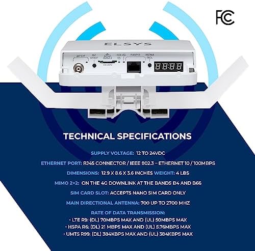 AMPLIMAX 4G Outdoor LTE Modem with SIM Card Slot and Built in High Gain Antenna  2 in 1   FCC Certified  Qualified AT&T  T Mobile & Verizon  Primary Internet or failover  USA only  