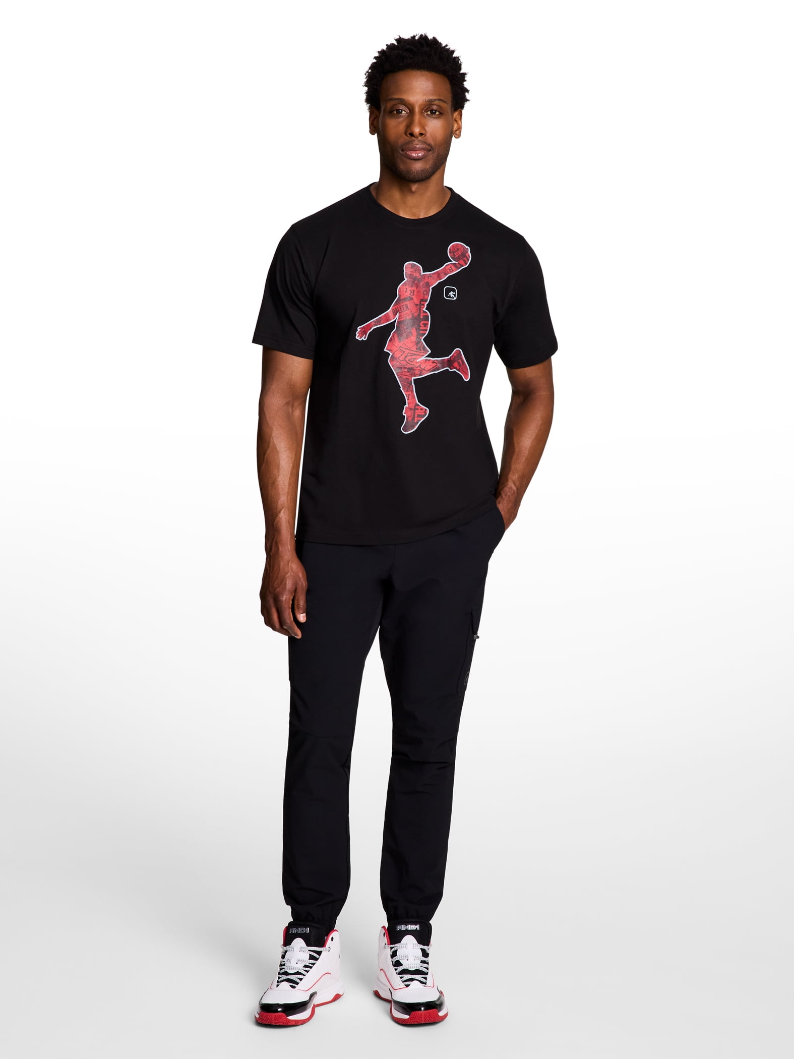 AND1 Men s and Big Men s Player Playground Graphic T Shirt  up to Size 3XL