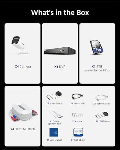 ANNKE 8CH 3K Security Camera System with Audio/Mic  8 Channel Surveillance AI DVR and 4X 5MP 2960   1665 CCTV Cams with Dual Light  Human/Vehicle Detection  IP67  Color Night Vision  2TB Hard Drive